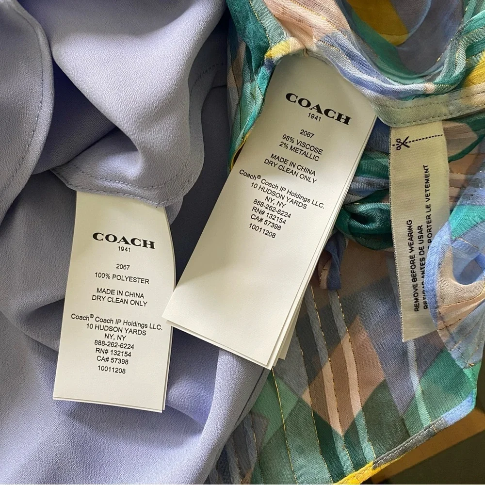 Coach Colorful Bold Geo Yoke Long Sleeve Mini Dress 4